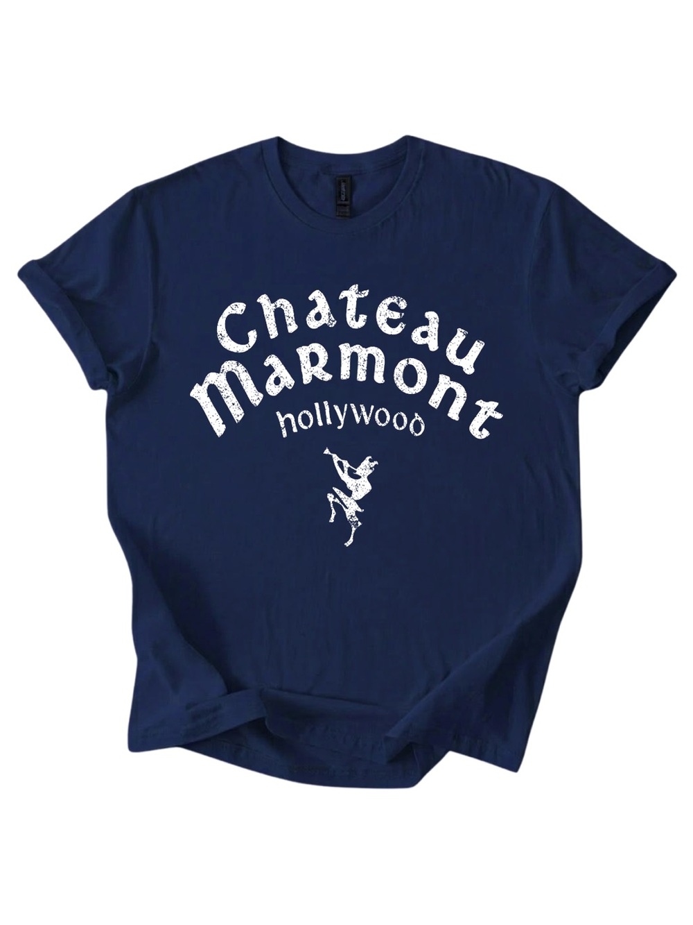 Gildan Chateau Marmont Hollywood Navy Graphic Tee